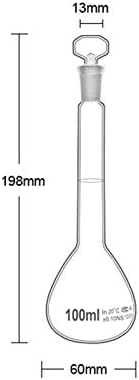BQFLZY לעבות למדידת נפח הפרמיה נפח הבקבוק עם פקק זכוכית, מעבדה זכוכית מלמד כלים התנגדות בטמפרטורה גבוהה 100ml
