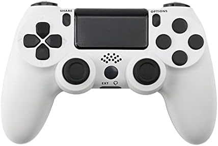 YUDEG PS4 בקר אלחוטי עם רטט 6-ציר בקר משחק עבור פלייסטיישן 4 (לבן)