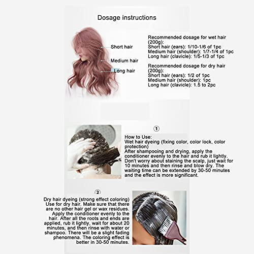 מרכך שיער, צביעת שיער מרכך בטוח מרכיבים קל לשימוש צבע נעילה לשימוש יומיומי(בראון)