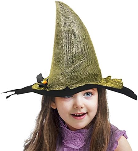 ליל כל הקדושים אשף כובע מכשפה כובע כפול שכבתי מעוגל קרן Bowknot כובעי מסיבה מפוארת ליל כל הקדושים, חג המולד ערב המפלגה